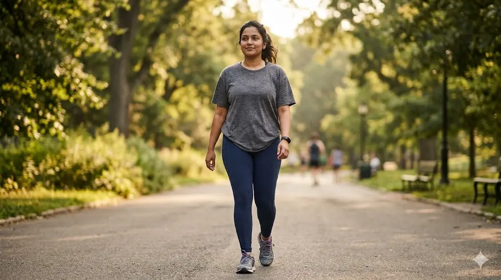 brisk-walking-for-pcos-belly
