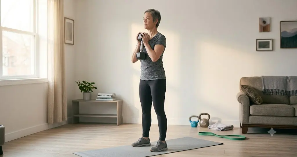 goblet-squat-for-perimenopause