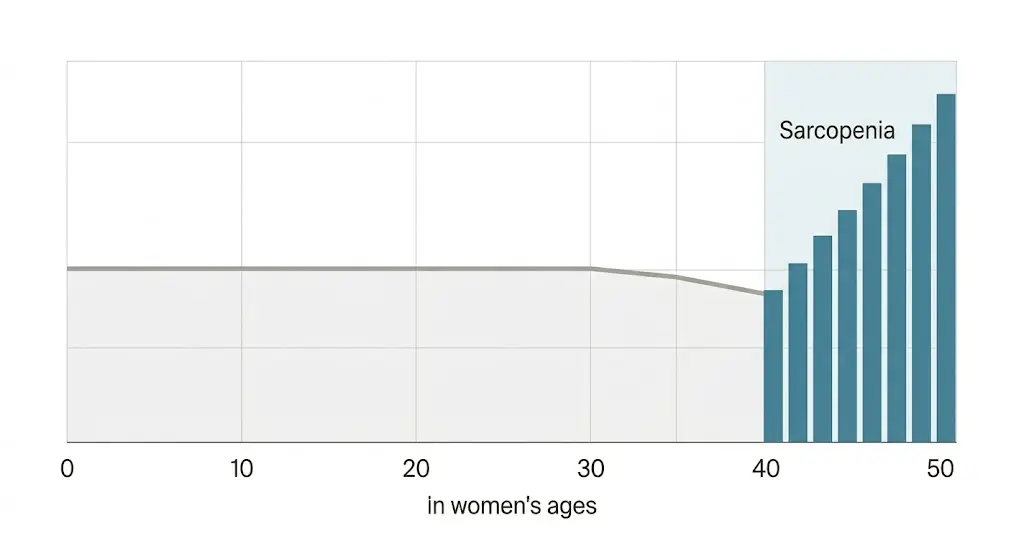 increase-in-muscle-loss-with-time-in-women-after-40s