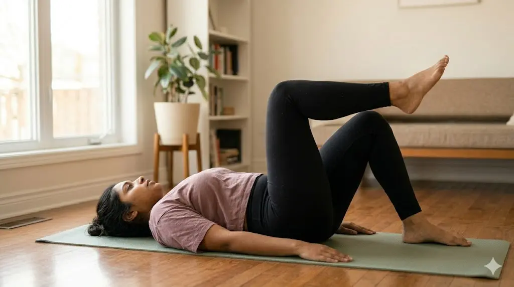 single-leg-toe-taps-hold-as-pilates-for-pcos-belly-at-home-for-beginners