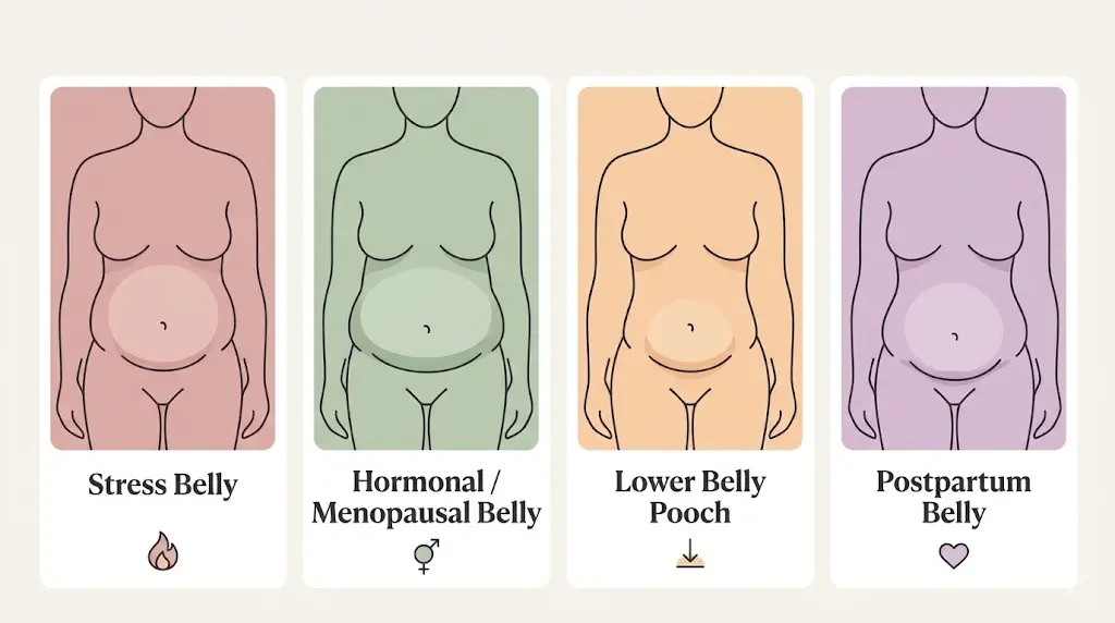 types-of-belly-fat-females-pictures