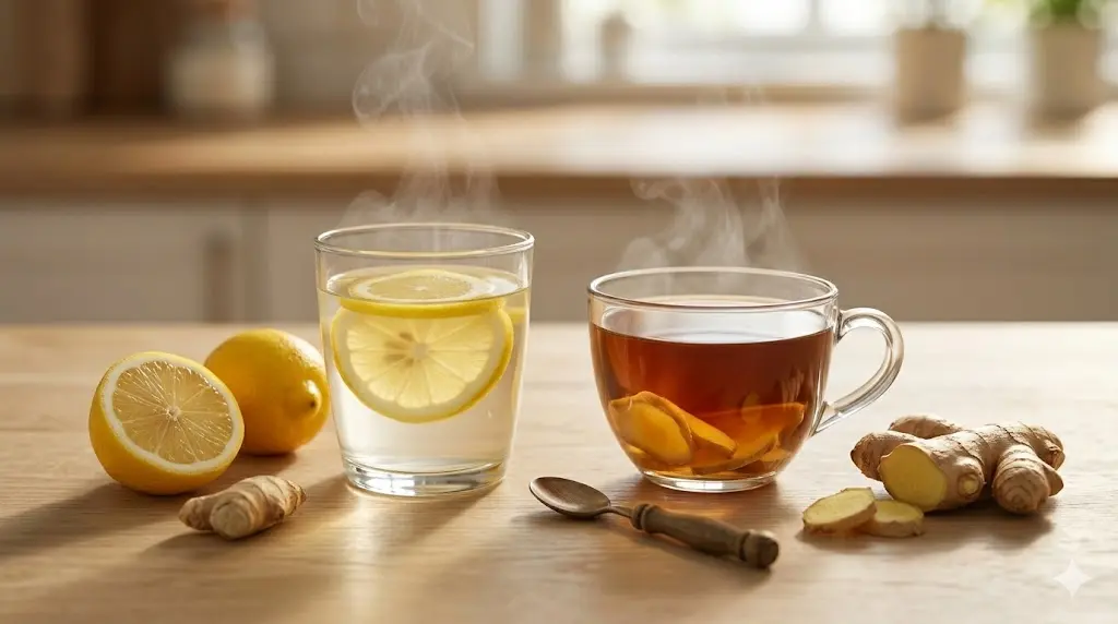 warm-lemon-water-and-ginger-tea